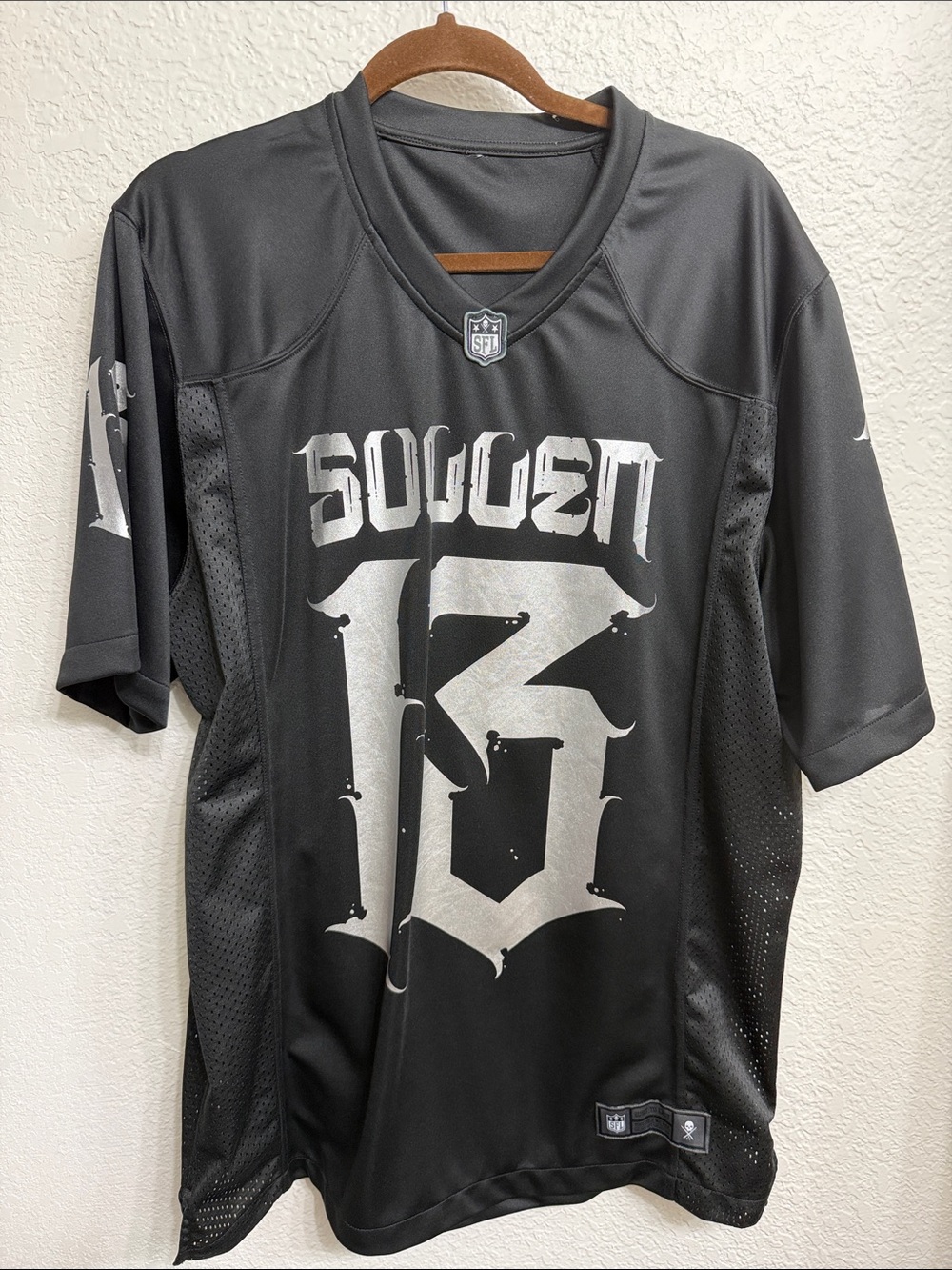 Sullen Art Collective Men’s Black Jersey with Silver Graphic Logo